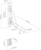 Contec Smart Fold Präsentationshaken für Fahrräder CT Wandpräsenter Smart Fold S Schwarz