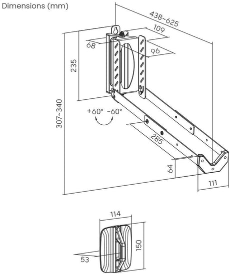 Contec Präsentationshaken Smart Expand CT Wandpräsenter Smart Expand Schwarz