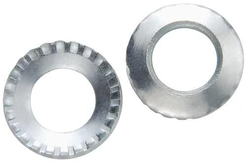 Fix-Nippel-Platte, Fix-Nippel-Unterlegscheibe rekonvex, Zink, VE 100 Stück.