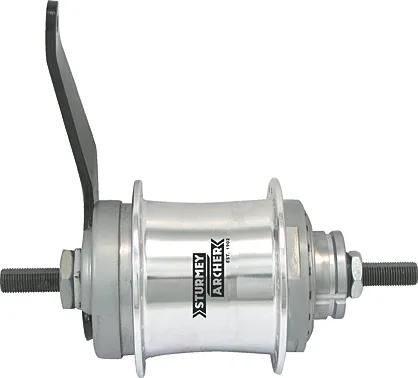 Sturmey Archer Getriebenaben-Teilesatz Duomatic Kick-Shift Zwei-Gang-Nabe Silber ST.A mit Rückpedal 32 Loch