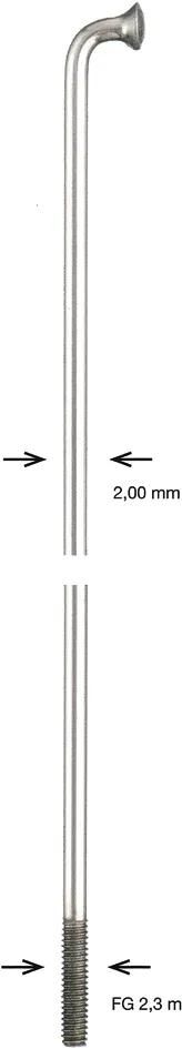 Alpina Speichenspeiche Zink 2x284 mm