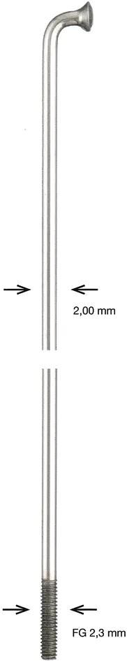 Alpina Speiche Speiche Edelstahl 2x190 mm