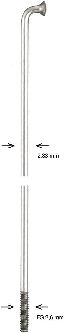 Alpina Speichenspeiche Edelstahl 2,34x228 mm