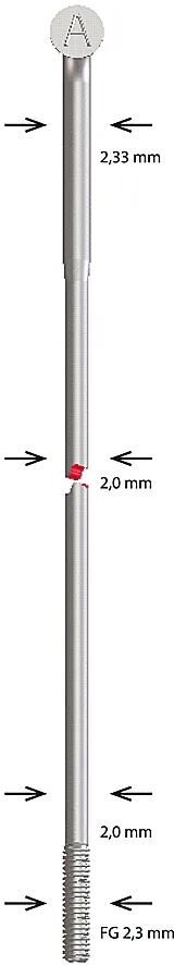 Alpina-Speiche, Edelstahl konifiziert, 2,34 x 266 mm