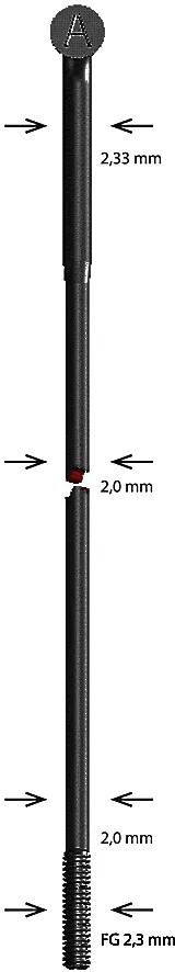 Alpina Speiche Speiche Edelstahl 298mm schwarz