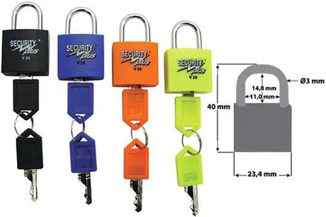 Security Plus Vorhängeschloss-Set Sec.Plus 22mm