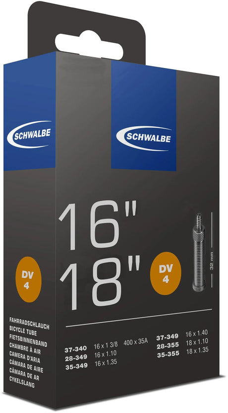 Schwalbe Innenrohr DV4 16 18 Zoll 28 37-340 355 32 mm