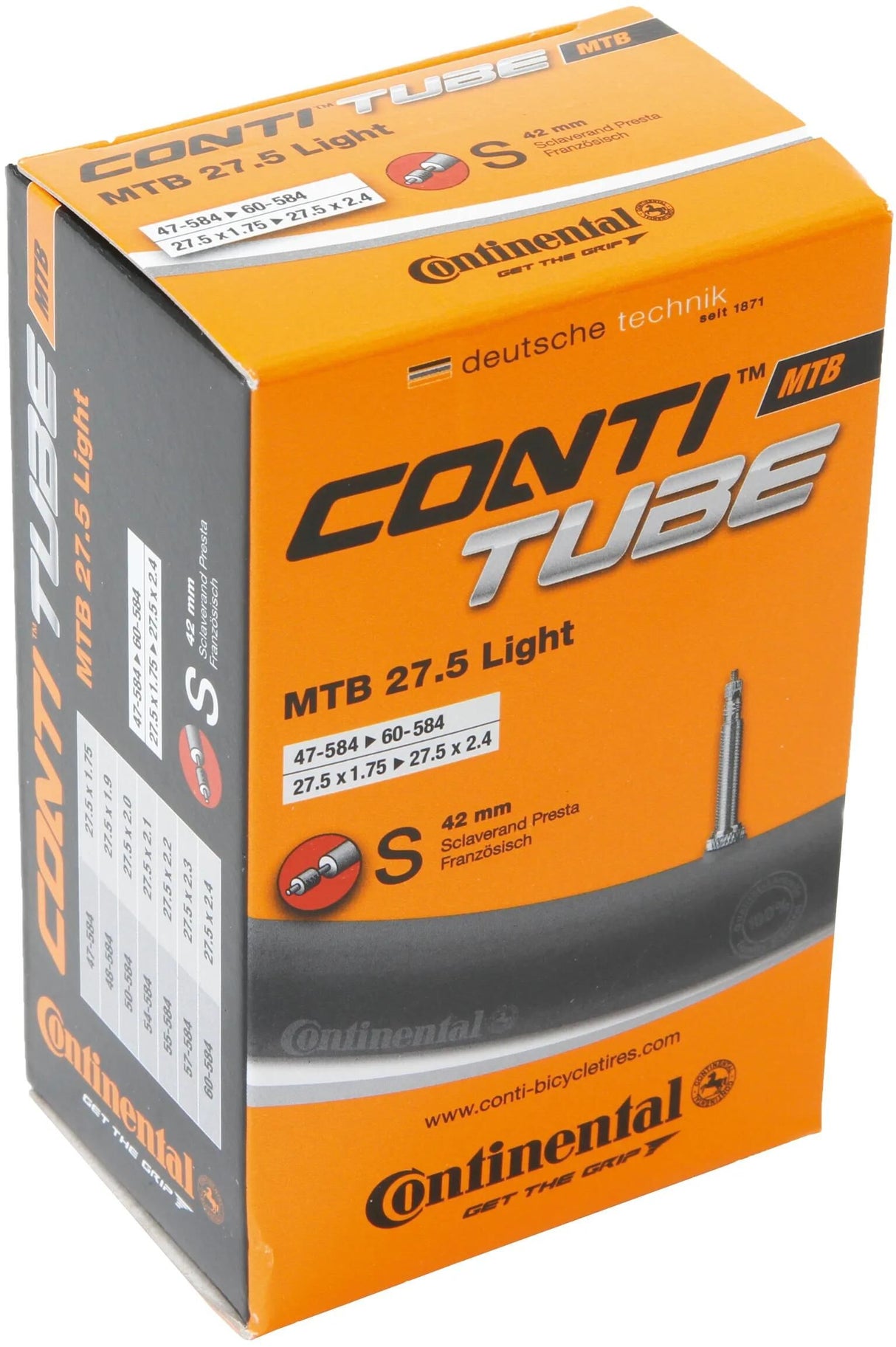 Continental MTB-Schlauchlicht 27½x1,75 2,4 SV 42mm Presta