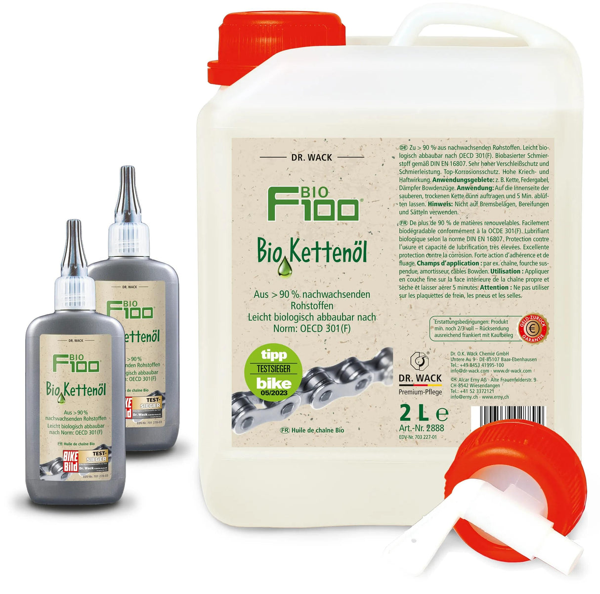 Dr. Wack F100 Bio Kettenöl Kettenöl Dr.Wack 2l Bio 2 l Kanister