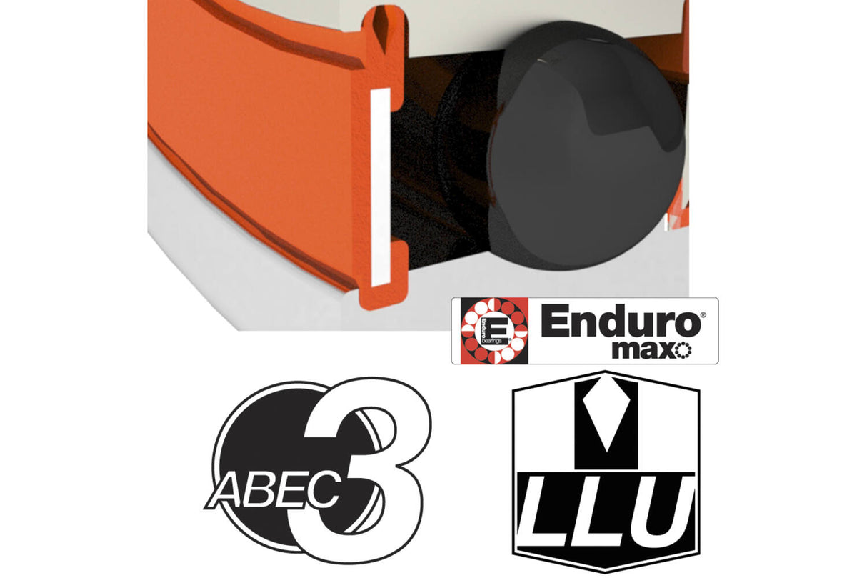 Enduro Lager 6802 LLU 15x24x5 ABEC 3 Max Schwarzoxid