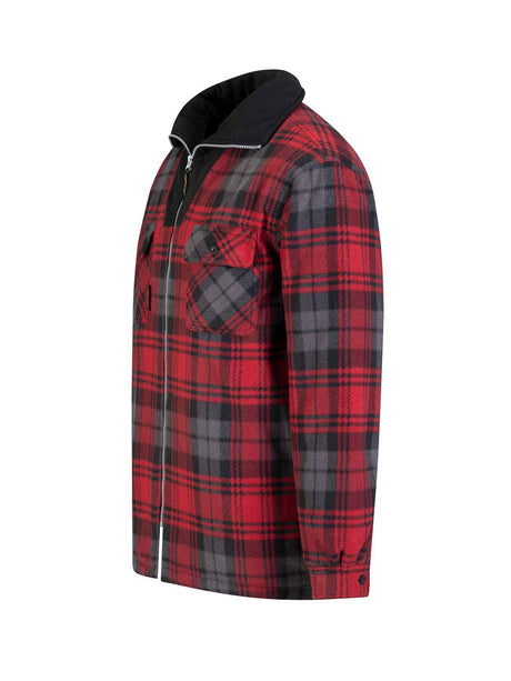 Storvik producten houthakkers fleecevest stanley thermo rood zwart 3xl