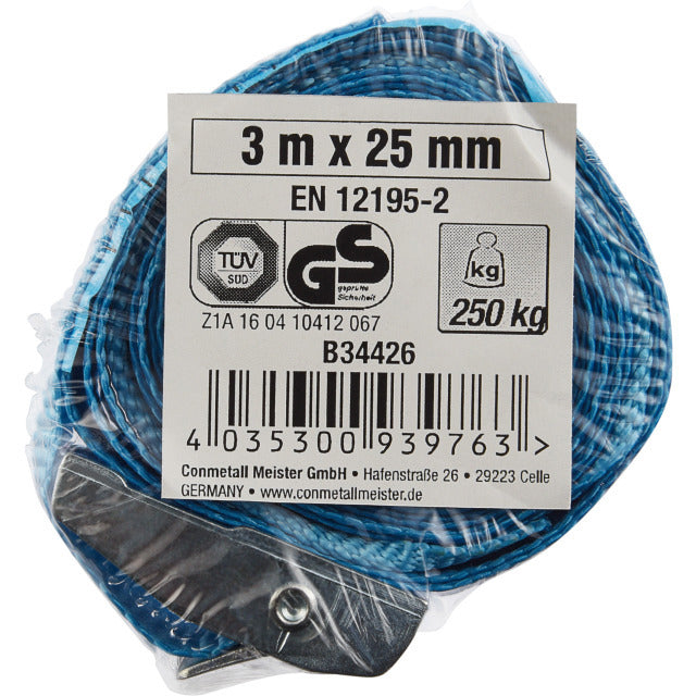 Connex Spanngurt – Spanngurt 3 m x 25 mm Pes 250 kg – B34426