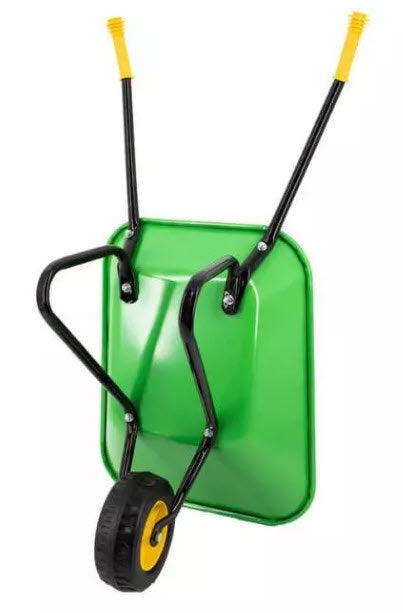 MM Products Kinderschubkarre Metallbehälter grün