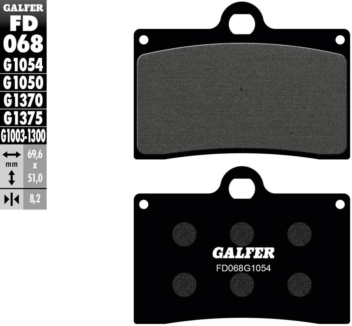 Galfer Bremsbeläge fd068 Bremsbelag fd068 g1054 organisch