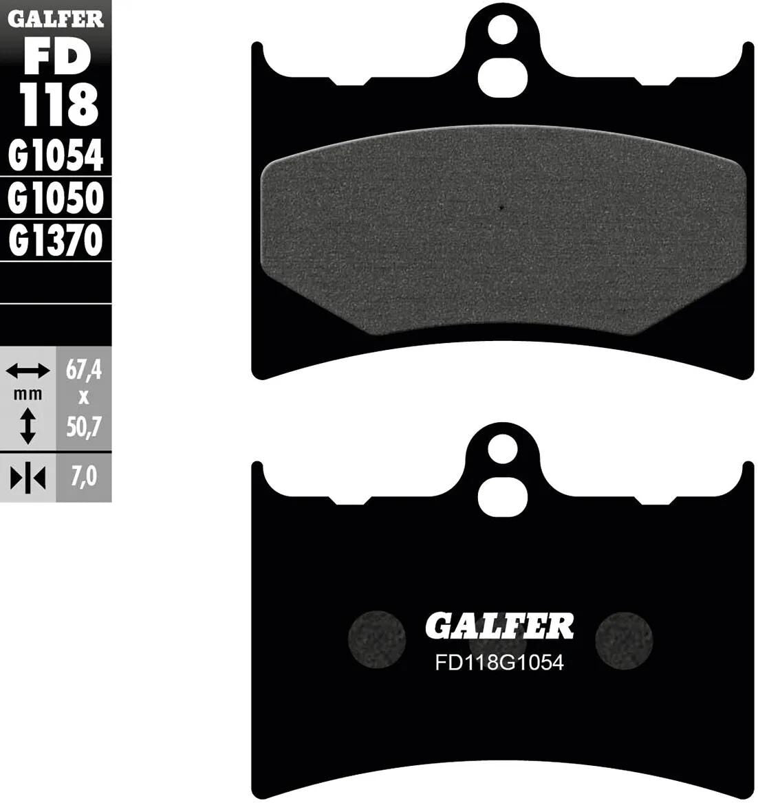 Galfer Bremsbeläge fd118 Bremsbelag fd118 g1054 organisch