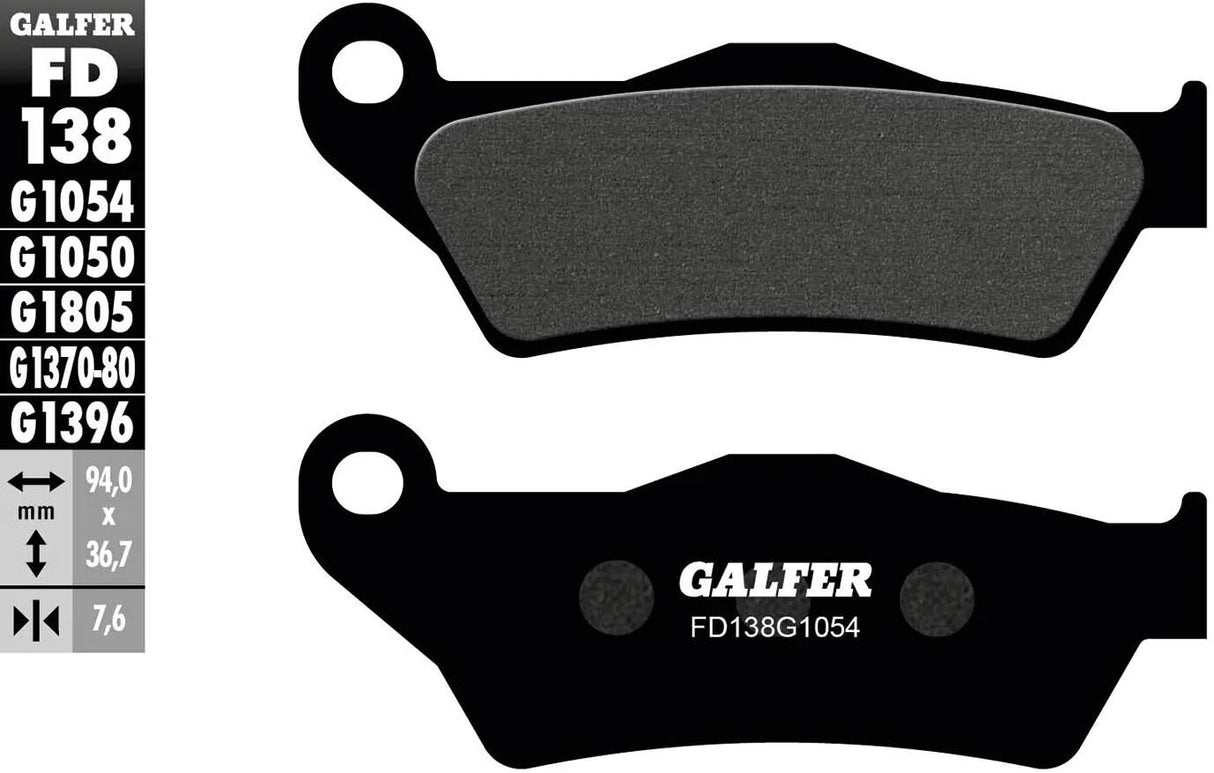 Galfer Bremsbeläge fd138 Bremsbelag fd138 g1054 organisch