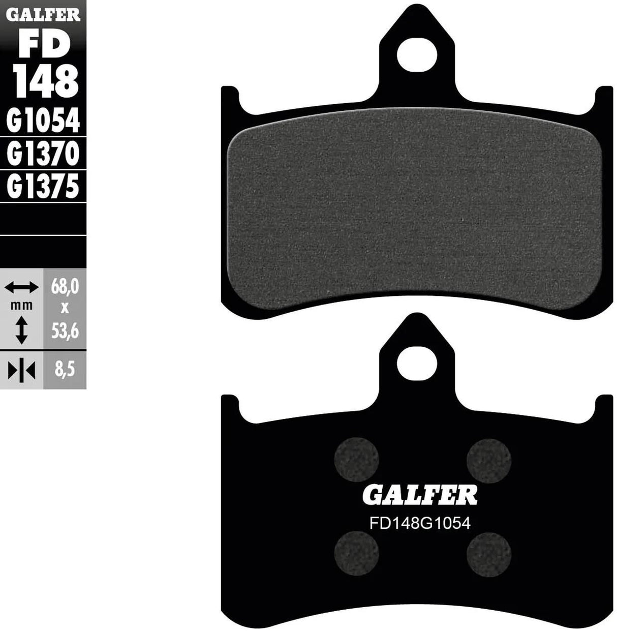 Galfer Bremsbeläge fd148 Bremsbelag fd148 g1054 organisch