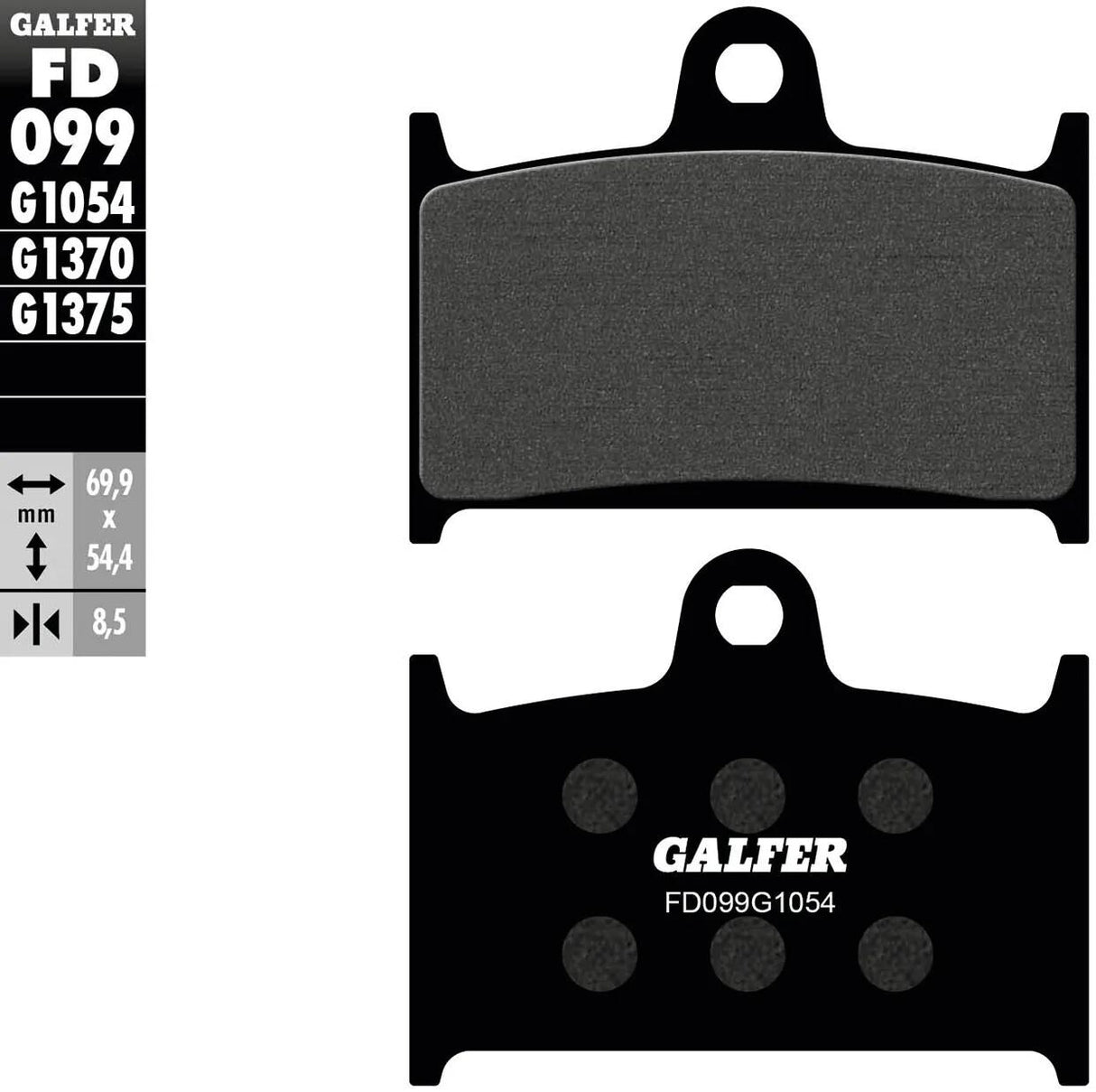 Galfer Bremsbeläge fd099 Bremsbelag fd099 g1054 organisch