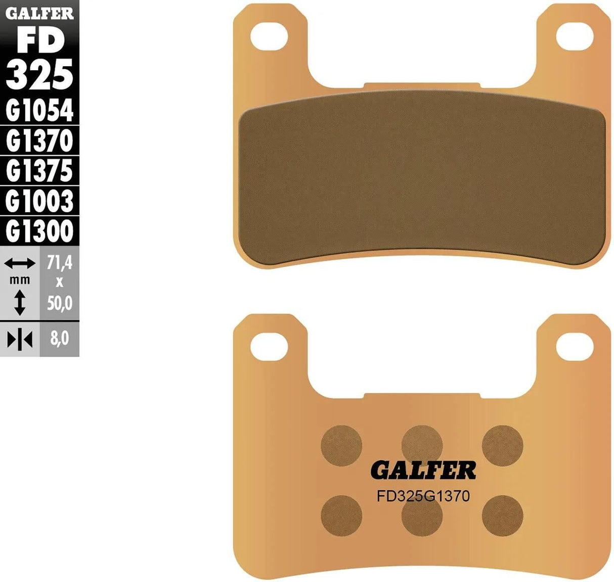 Galfer Bremsbeläge fd325 Bremsbelag fd325 g1370 Sint. Metallstraße