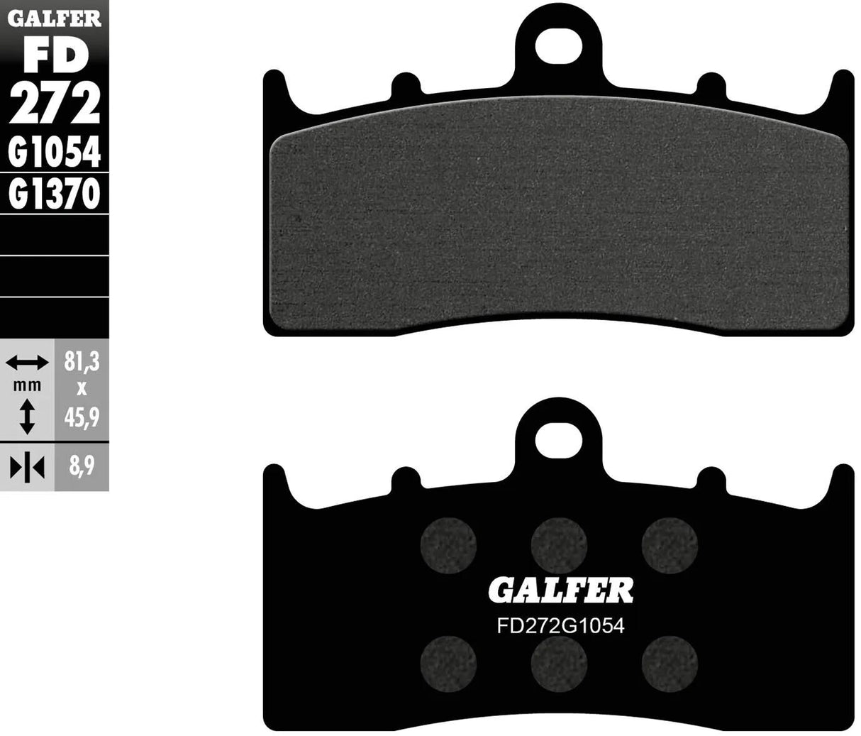 Galfer Bremsbeläge FD272 Bremsbelag FD272 G1054 Bio-Standard