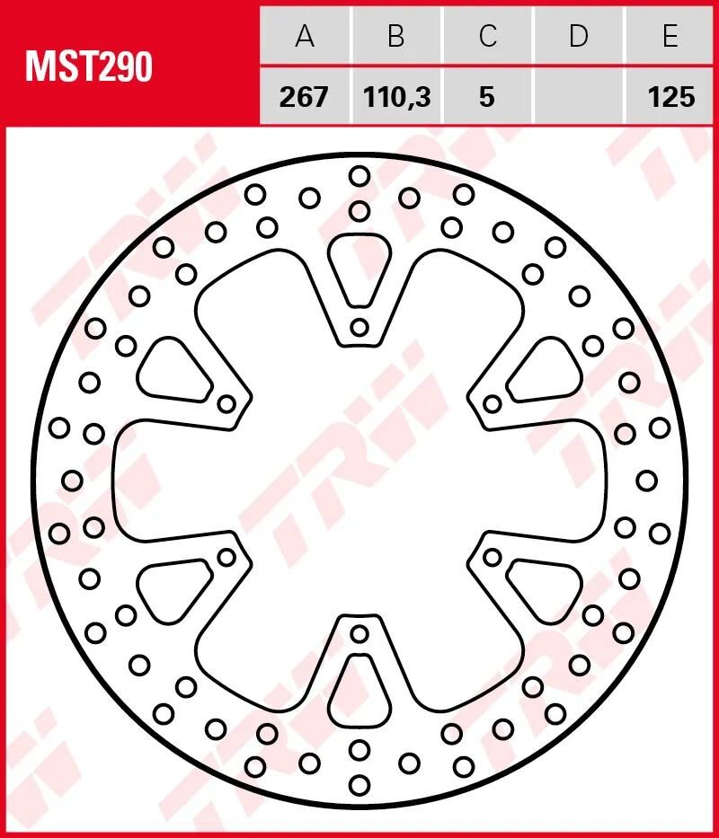 TRW Bremsscheibe MST290 vom Rotor MST290 starr