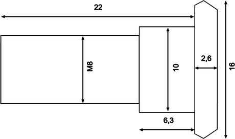 Trw-Lucas-Bolzenschraube M8x1,25