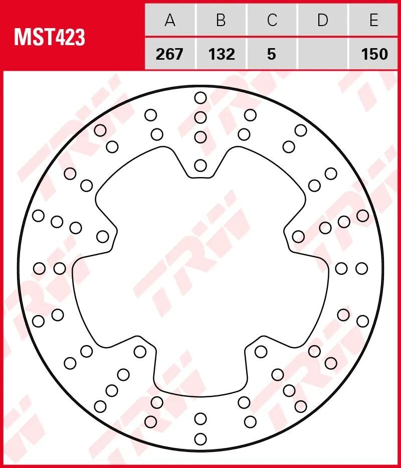 TRW Bremsscheibe MST423 vom Rotor MST423 starr