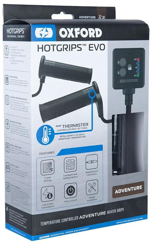 Oxford-Heizgriffe hotgrips®evo. Heizgriffe Evo A 22+25mm offen 5-stufig