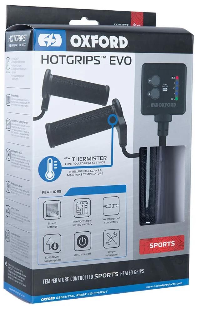 Oxford-Heizgriffe hotgrips®evo. Heizgriffe Evo S 22+25mm offen 5-stufig