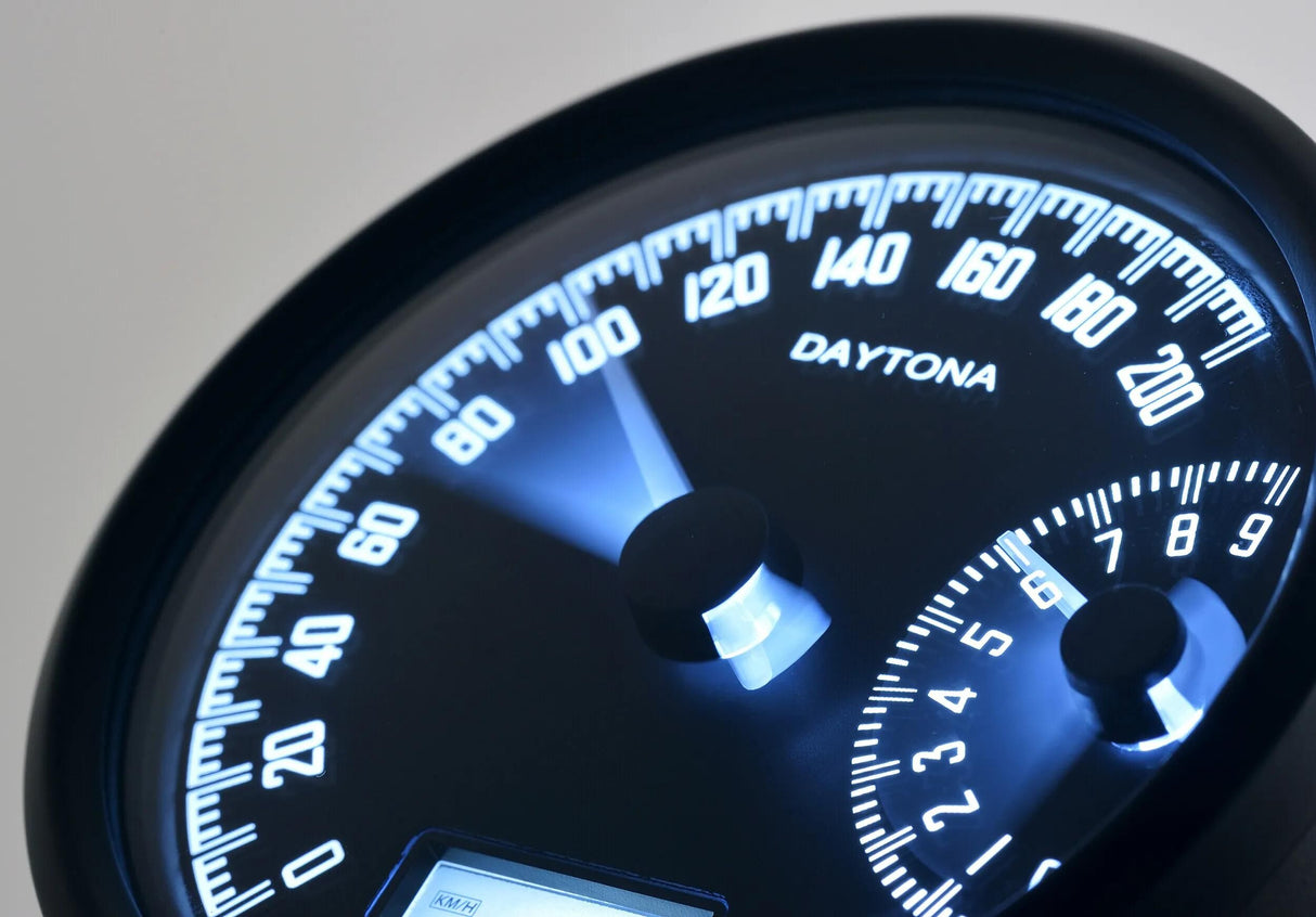 Daytona Tachometer Velona W Tachometer Velona-W, SW m. Geschwindigkeit m. 200 km/h