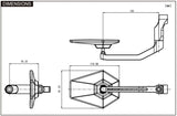 Daytona-Spiegel, D-Spiegel, 4 Spiegel, sechseckig, Aluminium, Std. SW, E-Prüfzeichen