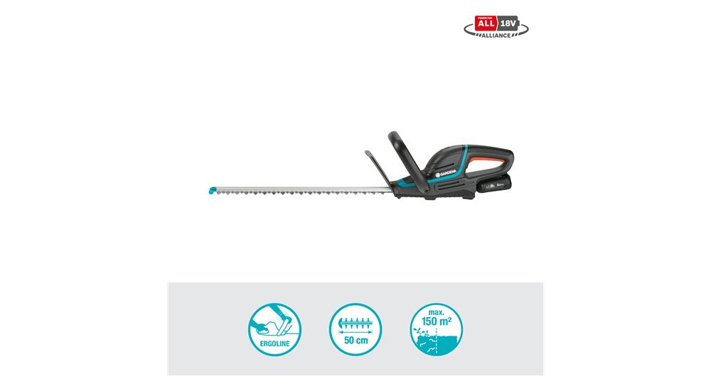 Gardena Battery Hedge Trimmer Comfortcut 50 18V P4A Set