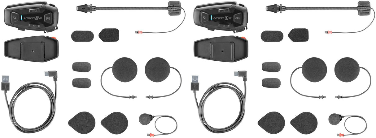 Interphone Helmkommunikationssystem u-com 8 r Helm com.system interp. u-com 8r Doppel-Kit