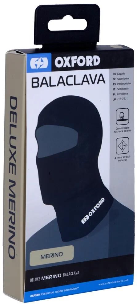 Oxford Sturmhaube Storm Hood Deluxe Merino Schwarz