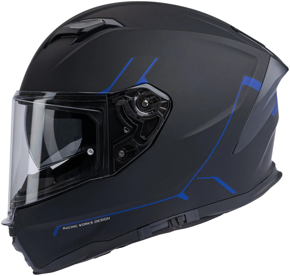 Spec-x Integralhelm SX-82.03 R2 Stinger Helm SX-82.03 R2 Schwarz Matt Blau M Pin Rea