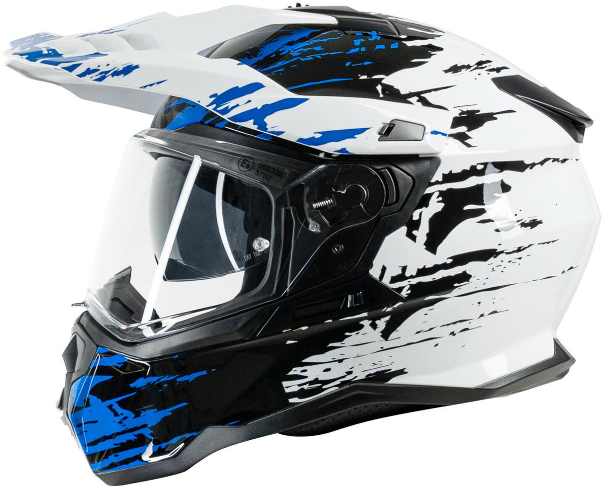 Spec-x Enduro-Helm SX-62.01 R1 Stinger Adv Helm Spac-X SX-62.01 R1 Stinger Adv XS Weiß Blau