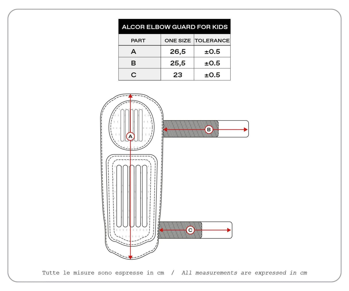 UFO-Pipi-Ellenbogenschutz Alcor. Kinder-Ellenbogenbandage aus Alcor schwarz