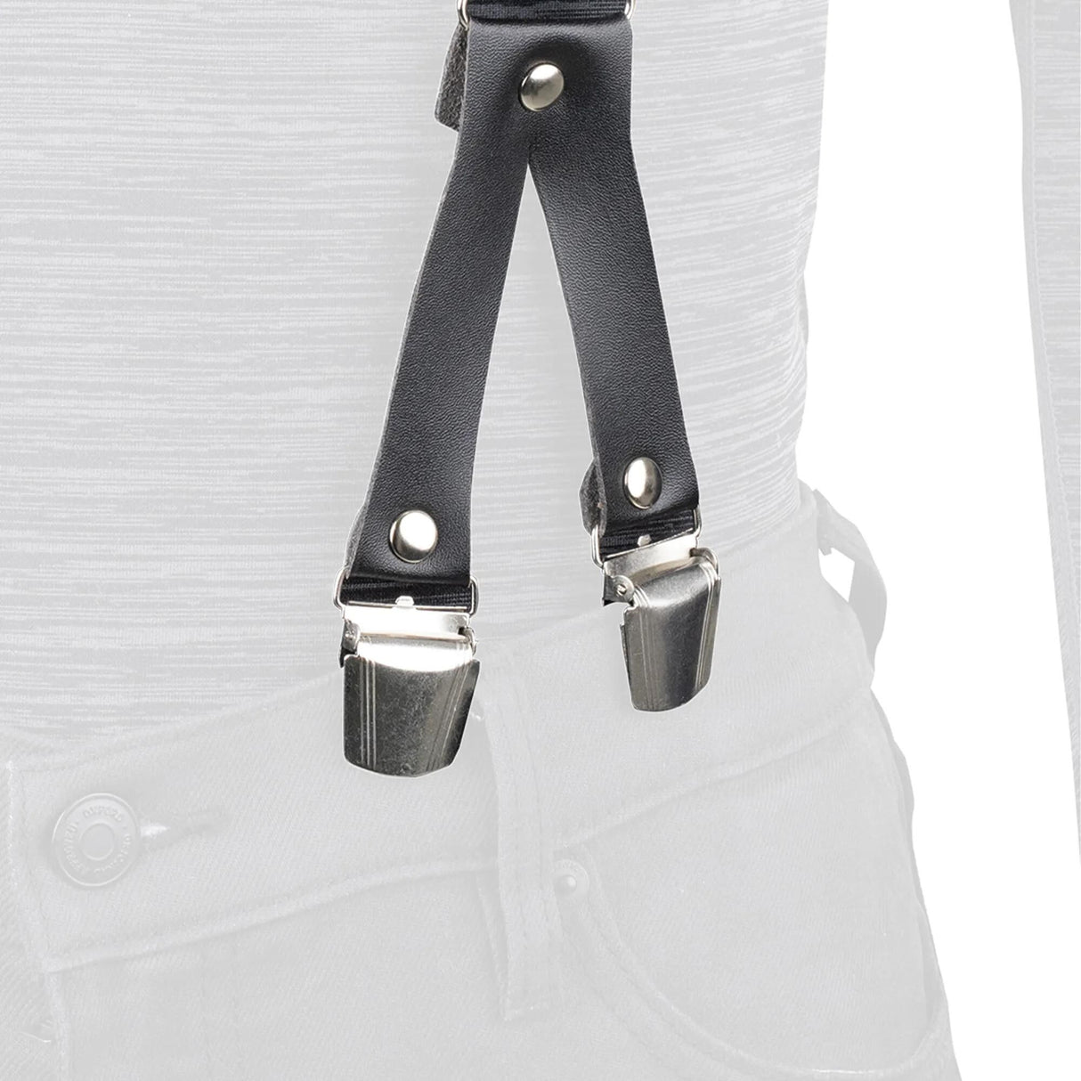 Oxford-Hosenträger, Hosenträger, Riggers, schick, schwarz