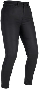 Oxford-Hose AA Wax Jeggings Hose AO Waxed Damen schwarz lang Größe 10