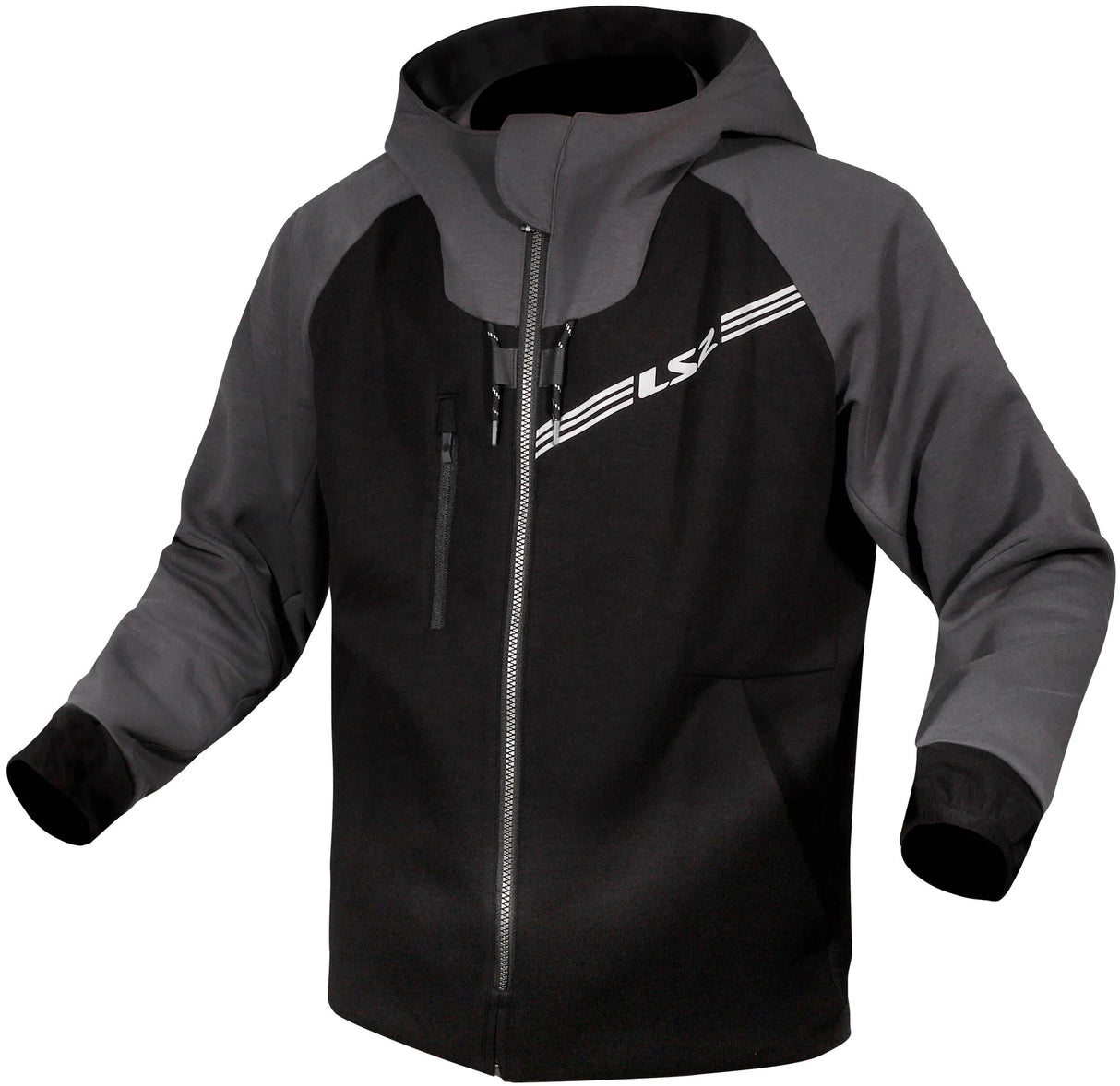 Ls2-Jacke, Gas-Jacke, Gas-Mann, schwarz, dunkelgrau, XL