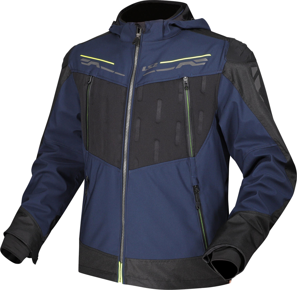 Ls2 Zirkonjacke Jacke Zirkonium Herr blau schwarz neongelb m