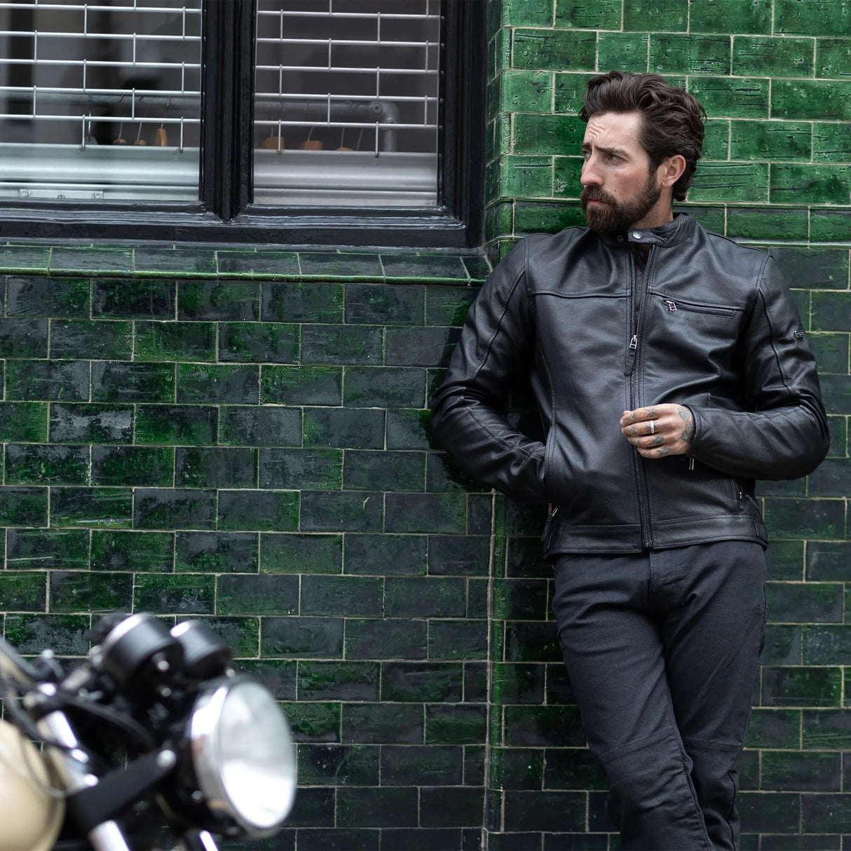 Oxford Lederjacke Walton 2.0 von Jacke Walton 2.0 AA Leder Schwarz Gr. l