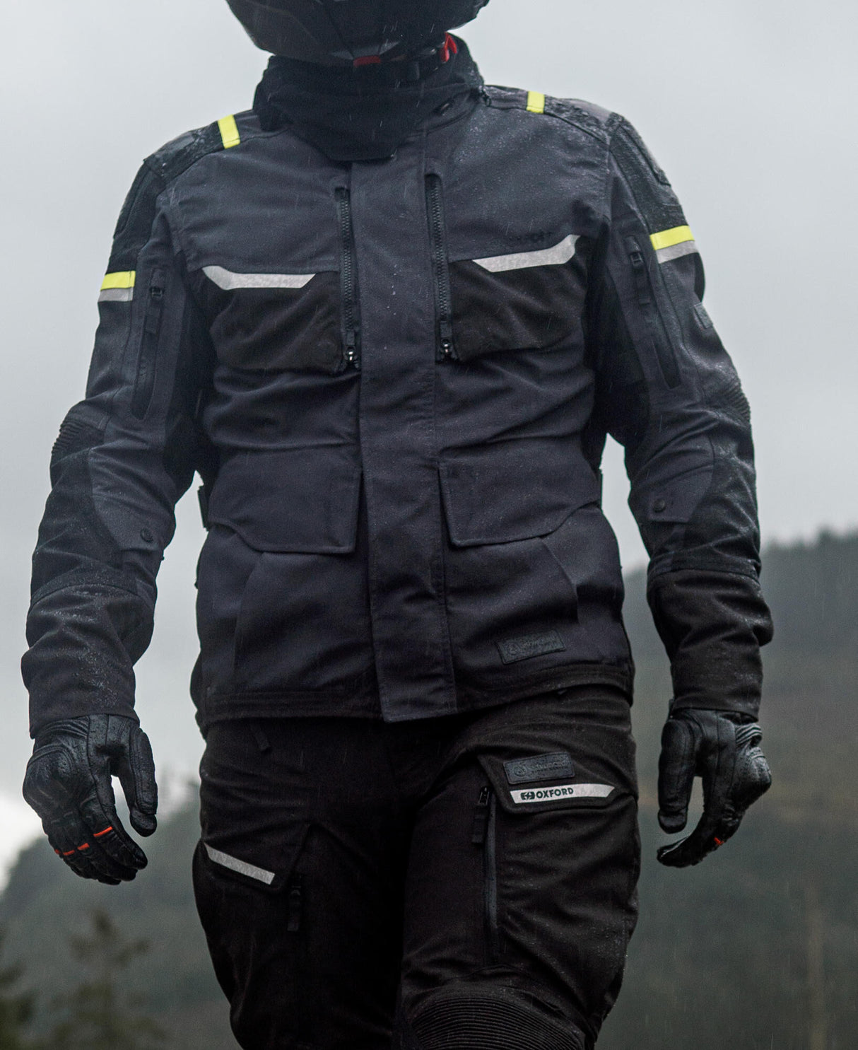 Oxfordjacke Stormland Jacke Stormland Grey SW Neongelb Gr. x
