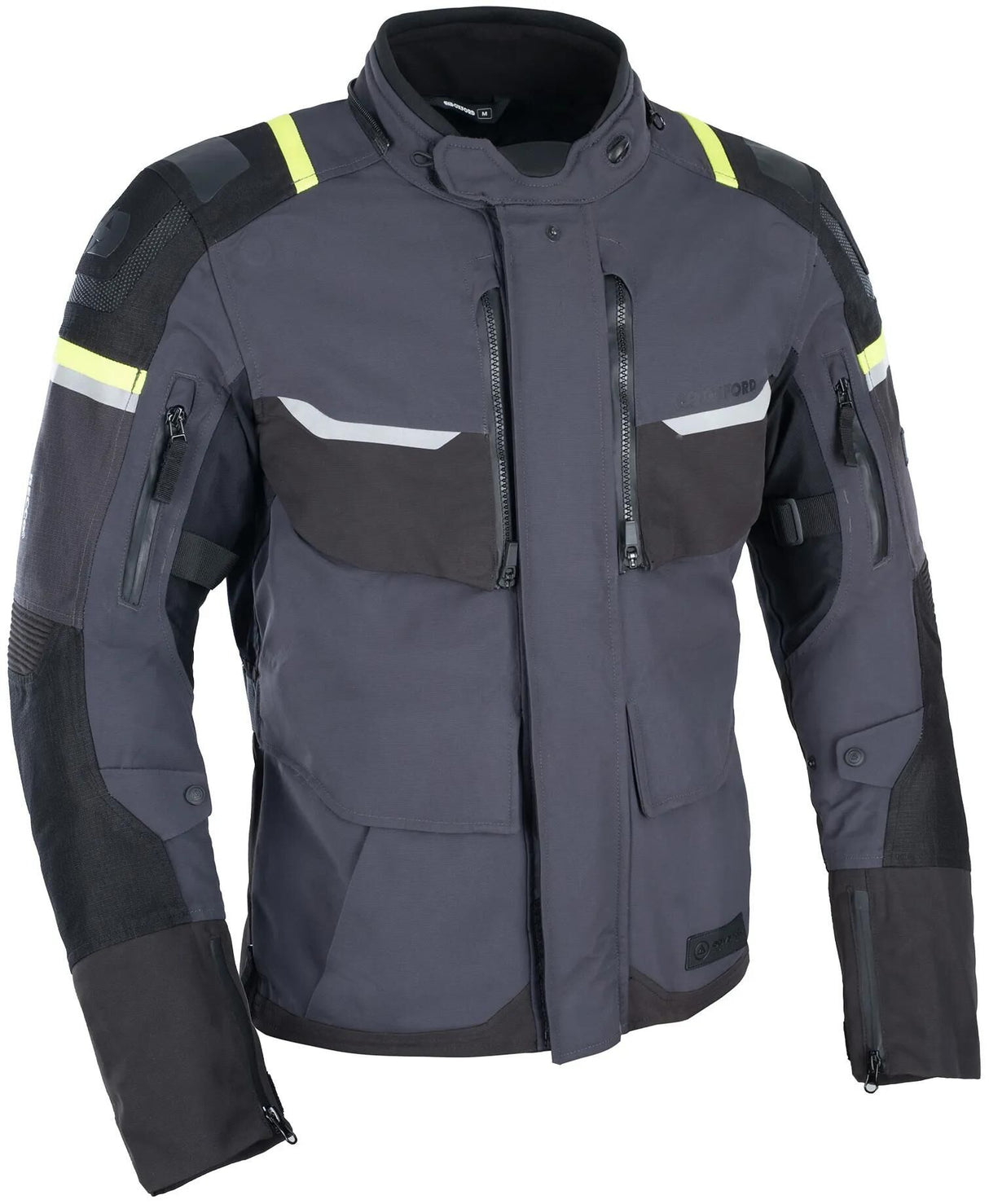 Oxford-Jacke Stormland-Jacke Stormland Grey SW Neongelb Größe