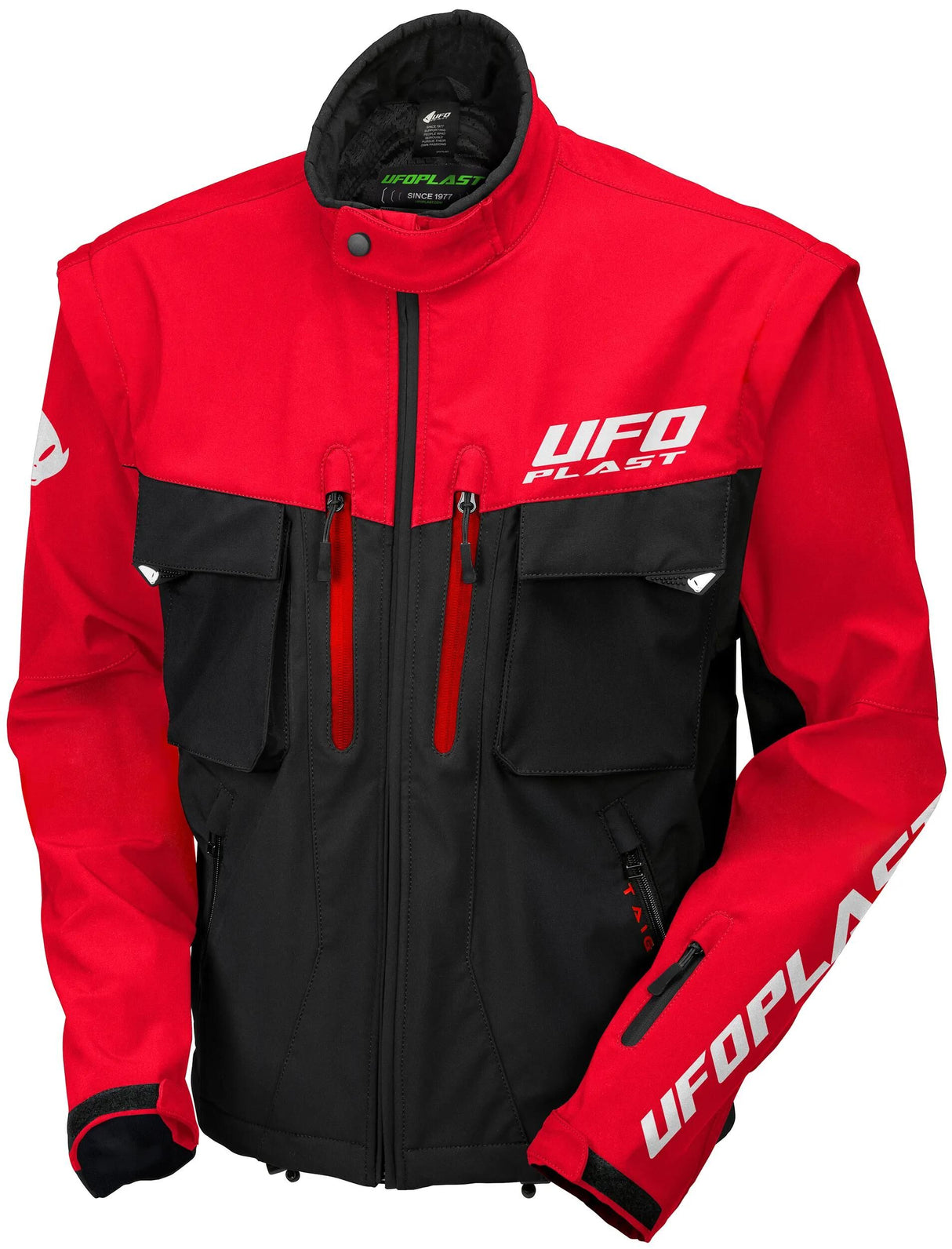 UFO Pinkeljacke Taiga Endurojacke UFO Schwarz Rot Gr. l