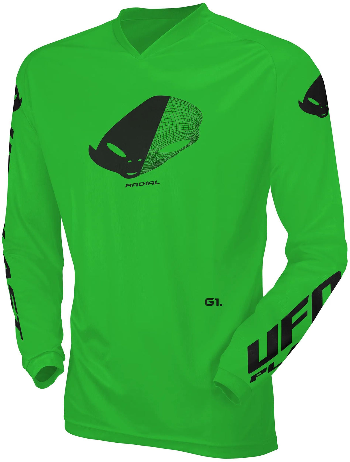 UFO Plast Jersey MX Radial Kindertrikot UFO Rad Neongrün Gr. xxs