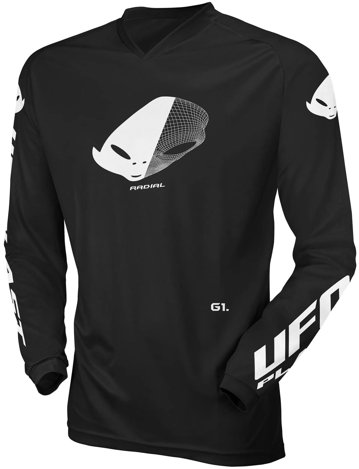 UFO Plast Jersey MX Radial Kindertrikot UFO Rad Schwarz Gr. xxs