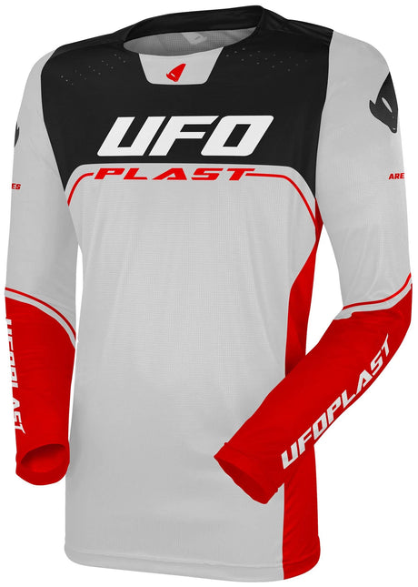 Ufo Plast Trikot MX Ares MX Trikot UFO Ares Grau Rot Gr. m