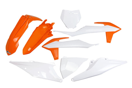 UFO Plast Verkleidungssatz Trim Kit UFO KTM OEM Orange Weiß