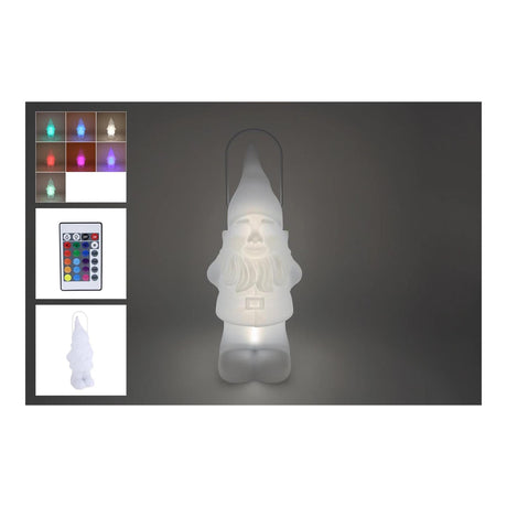 Laterne LED-Zwerg Solar m rc 7 Farben weiß Kunststoff 21,5x20x50cm
